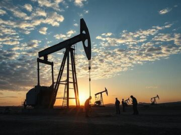 Oil workers are working